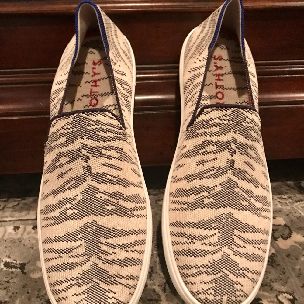Rothy’s Maritime Tiger Striped Print Slip On Sneaker